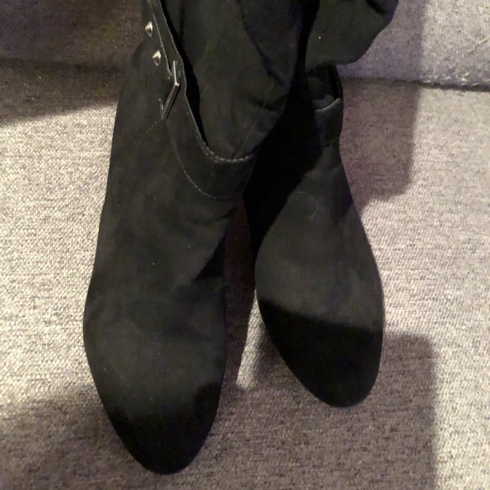 Madeline Black Heeled Boots for Women